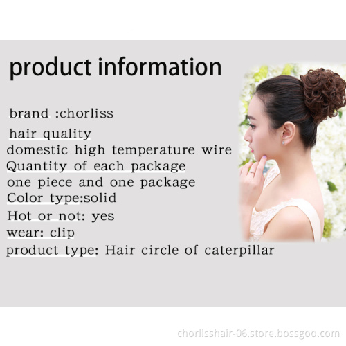 Cheap Buns Chignon Synthetic Ponytail Extensions Elastic Curly Scrunchie Messy Wavy Wrap Synthetic Flexible Hair For Women Party
